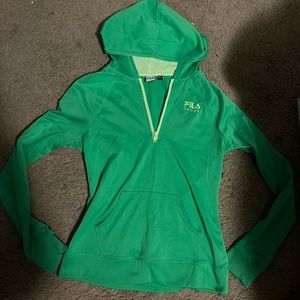 green fila long sleeve hoodie
